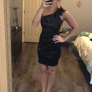 Little black one shoulder dress